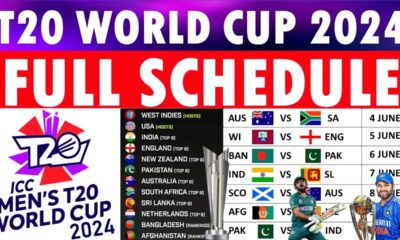 ICC Announces t20 world cup 2024 full schedule