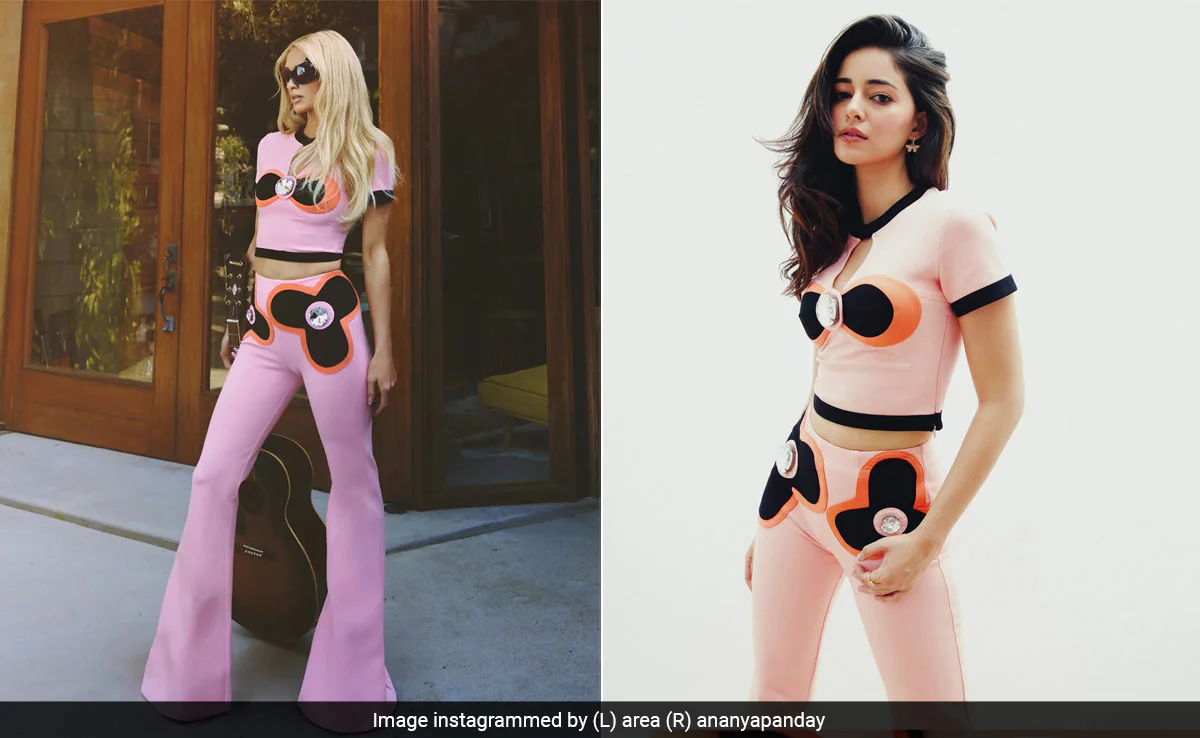 Ananya Pandey Or Paris Hilton: Who looks Better in Floral Printed RS 69,000 Area Co-Ord Set